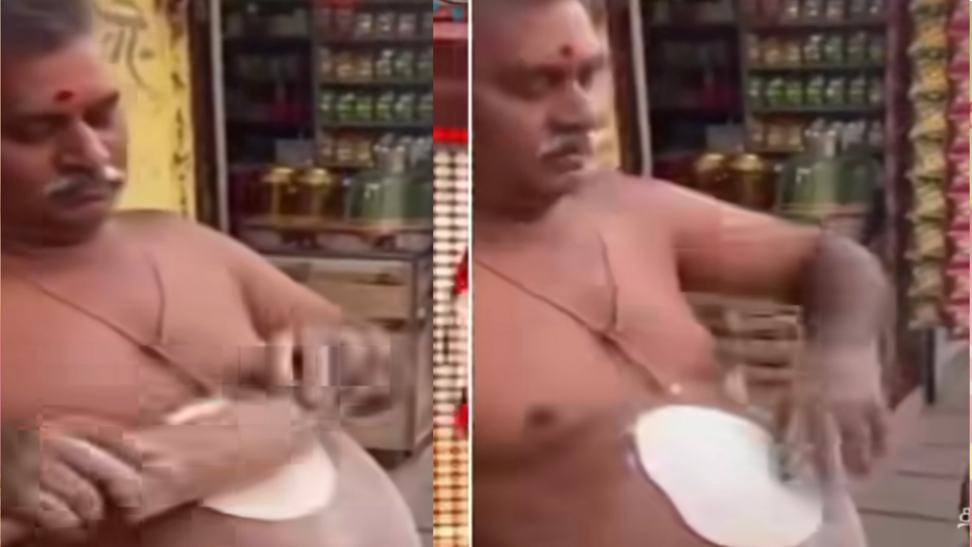 அய்யோ என்ன கொடுமை இது…. தொப்பையில மாவு உருட்டி பூரியா….? – கடைசியில தான் தெரிஞ்சது அந்த அதிர்ச்சி உண்மை….!!