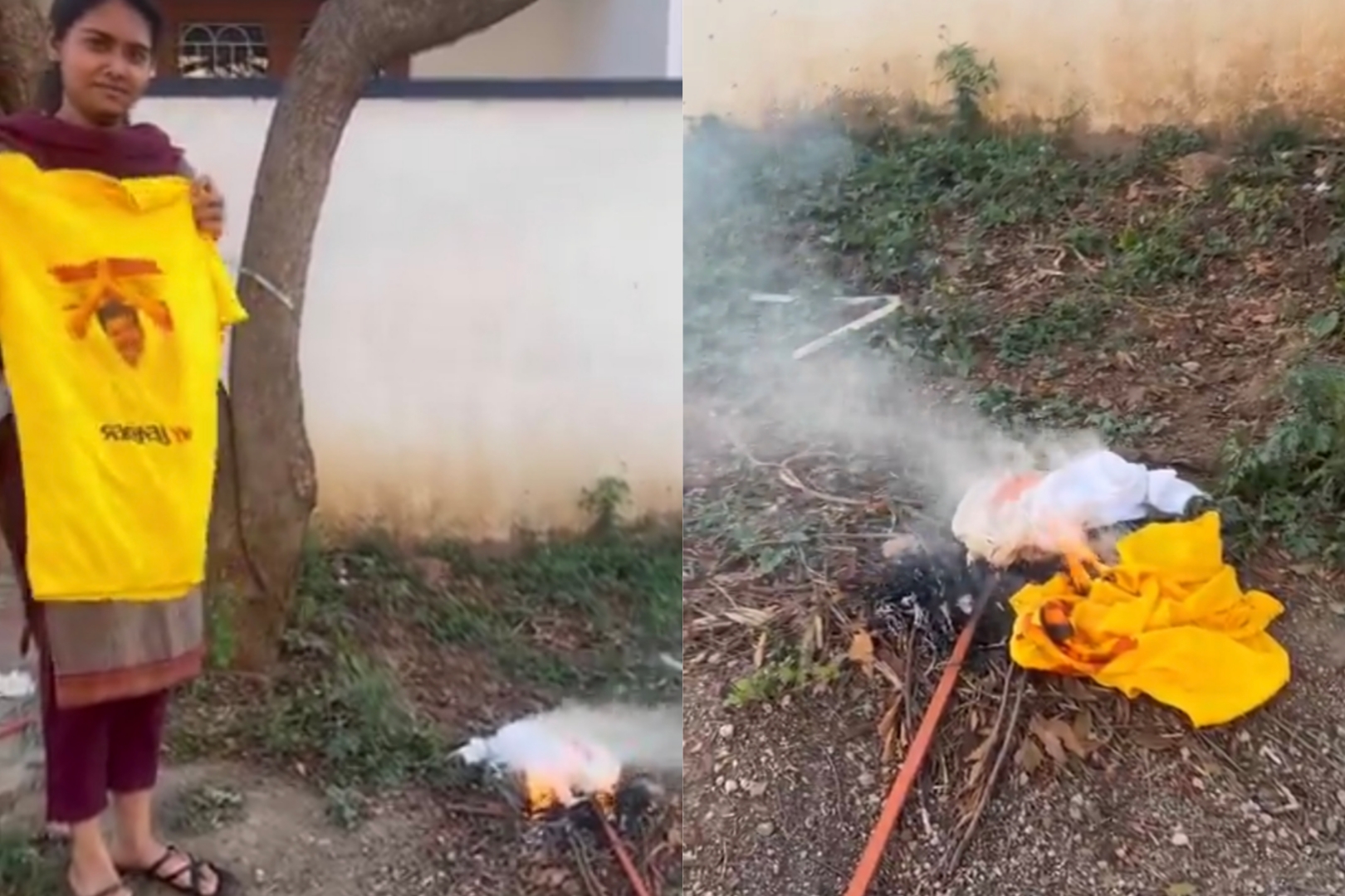 விஜய் படத்தை தீயிட்டு கொளுத்திய திமுக பிரபலம்…. நடவடிக்கை எடுக்குமா காவல்துறை….?