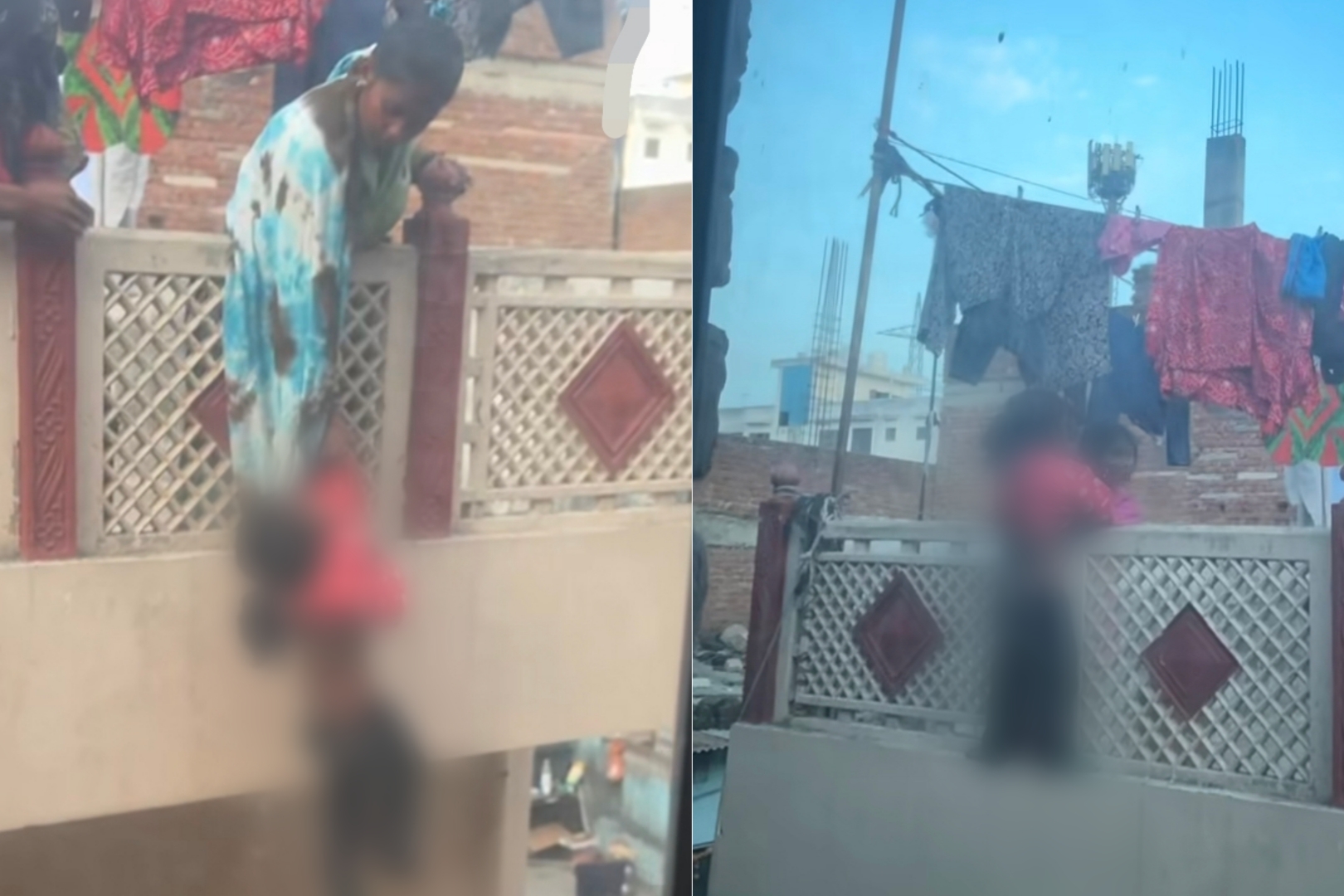 “இது கண்டிப்பா? இல்ல கொடூரமா?” – குழந்தையை மாடியிலிருந்து கீழே தள்ளுவது போல் மிரட்டும் தாய்…. வைரலாகும் ‘பகீர்’ வீடியோ….!!