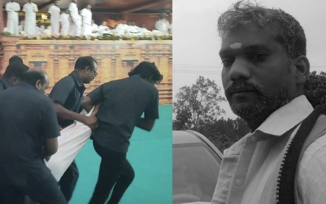 மாநாட்டு மேடையின் அருகே சோகம்: தேமுதிக நிர்வாகி திடீர் மரணம்….  நடந்தது என்ன….?