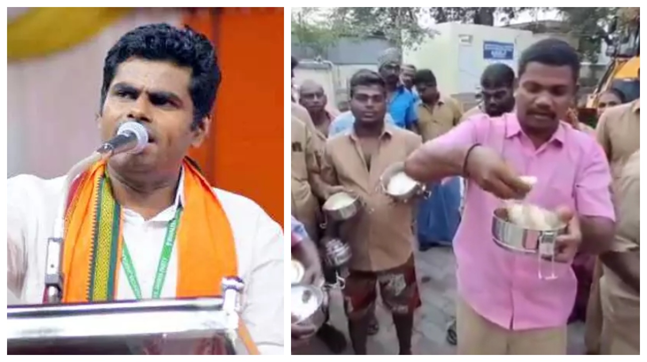 “கெட்டுப்போன உணவு”… தூய்மை பணியாளர்களை சாப்பாடு போட்டு அவமானப்படுத்துவதா…? வீடியாவை வெளியிட்டு அண்ணாமலை விளாசல்…!!