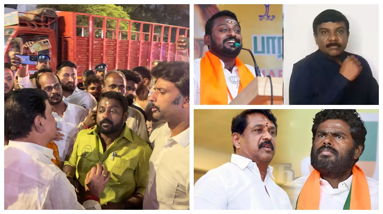 தமிழக அரசியலில் பரபரப்பு… விவாத மேடையில் வெடித்த ரகளை..! “10 நிமிஷம் கரண்ட் கட்”… பாஜக-திமுக இடையே பயங்கர தாக்குதல்… வீடியோவை வெளியிட்ட பாஜக தலைவர்கள்…!!!