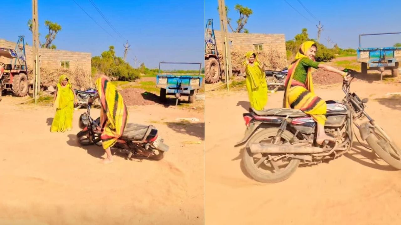“செம கெத்து”.. ஆண்களையே வாயடைக்க வைத்த புடவை கட்டிய பைக் ராணி.. மாஸ் காட்டும் கிராமத்து பெண்.. 11 மில்லியன் வியூஸ் அள்ளிய வேற லெவல் ஸ்டண்ட் வீடியோ..!!