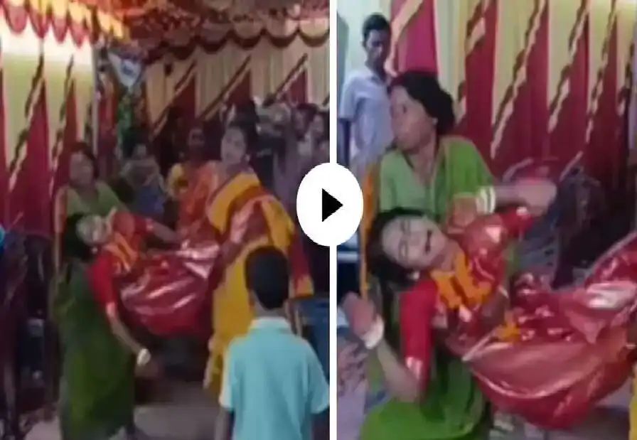 “மாப்பிள்ளை ஓடிட்டாரா?” அழுது அடம் பிடித்த மணப்பெண்.. வலுக்கட்டாயமாகத் தூக்கிச் சென்ற உறவினர்கள்.. வைரல் வீடியோ..!!