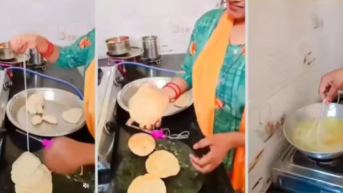 என்ன ஒரு புத்திசாலித்தனம்… இனி ஒரே நேரத்தில் 50 பூரி கூட பொரிக்கலாம்… பெண்ணின் புதிய முயற்சி… வைரலாகும் வீடியோ…!!
