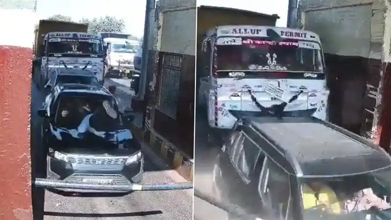 பதைபதைக்க வைக்கும் சிசிடிவி காட்சி.. 50 மீட்டர் தூரம் தூக்கி வீசியப்பட்ட சுங்கச்சாவடி ஊழியர்.. திக் திக் நிமிடங்கள்..!!