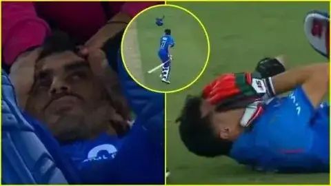 மின்னல் வேகத்தில் வந்த பந்து..! பறந்த ஹெல்மெட்.. பதறிய ரசிகர்கள்.. மைதானத்தில் நிலைகுலைந்த குர்பாஸ்… வைரலாகும் திக் திக் வீடியோ…!!!