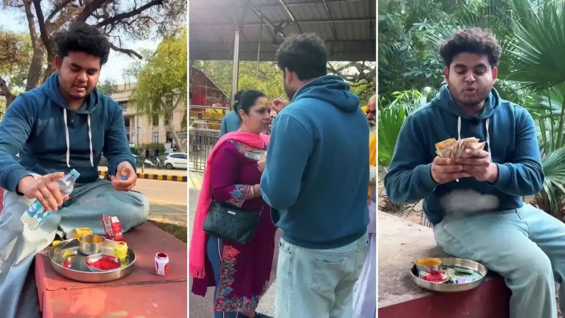 “ஐடி வேலை எதுக்கு….? சந்தனம் குங்குமம் வச்சு ₹60,000 சம்பாதிக்கலாம்…. இளைஞர் வெளியிட்ட வைரல் வீடியோ….!!