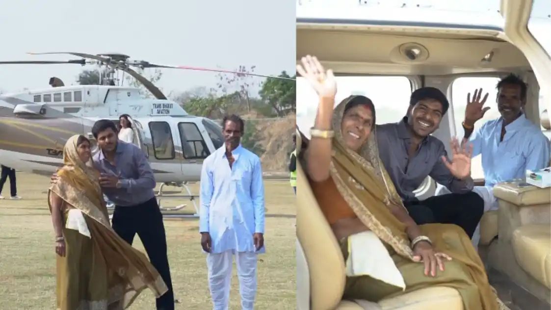 “இதைவிட என்னங்க பெரிய சந்தோஷம்” அப்பா அம்மாவின் ஆசை…. வேடிக்க பார்த்தவங்களை வானத்துக்கே கூட்டிட்டு போன மகன்….!!