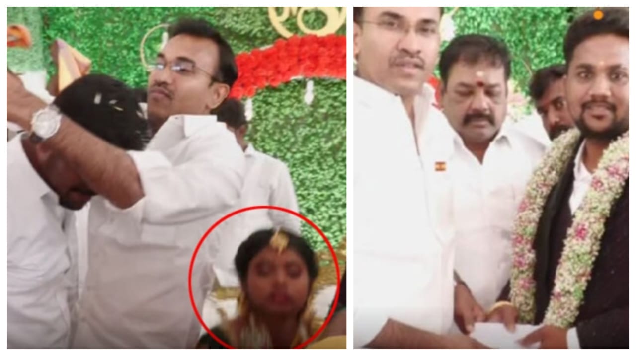 Breaking: தவெக நிர்வாகி திருமணம்…! மேடையிலேயே மயங்கி விழுந்த மணமகள்… கண்டுக்காமல் மொய்ப்பணம் கொடுத்த அருண்ராஜ்… பரபரப்பு வீடியோ..!!!!
