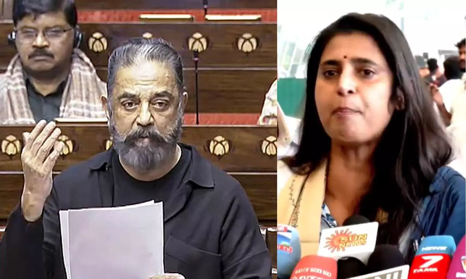 முதல்ல கமல் பேசுனதே புரியல..! என் மேல மட்டும் வழக்கு போட்டீங்க… கமலுக்கு மட்டும் பாராட்டா..? தெலுங்கு மொழி விவகாரத்தில் வெடித்த நடிகை கஸ்தூரி… புதிய சர்ச்சை..!!