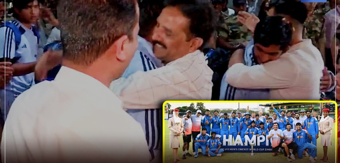 “மகுடம் சூடி தந்த இளைய வீரர்கள்!”… களைகட்டிய மும்பை விமான நிலையம்.. ஆரவாரத்தில் திளைத்த ரசிகர்கள்..!!,