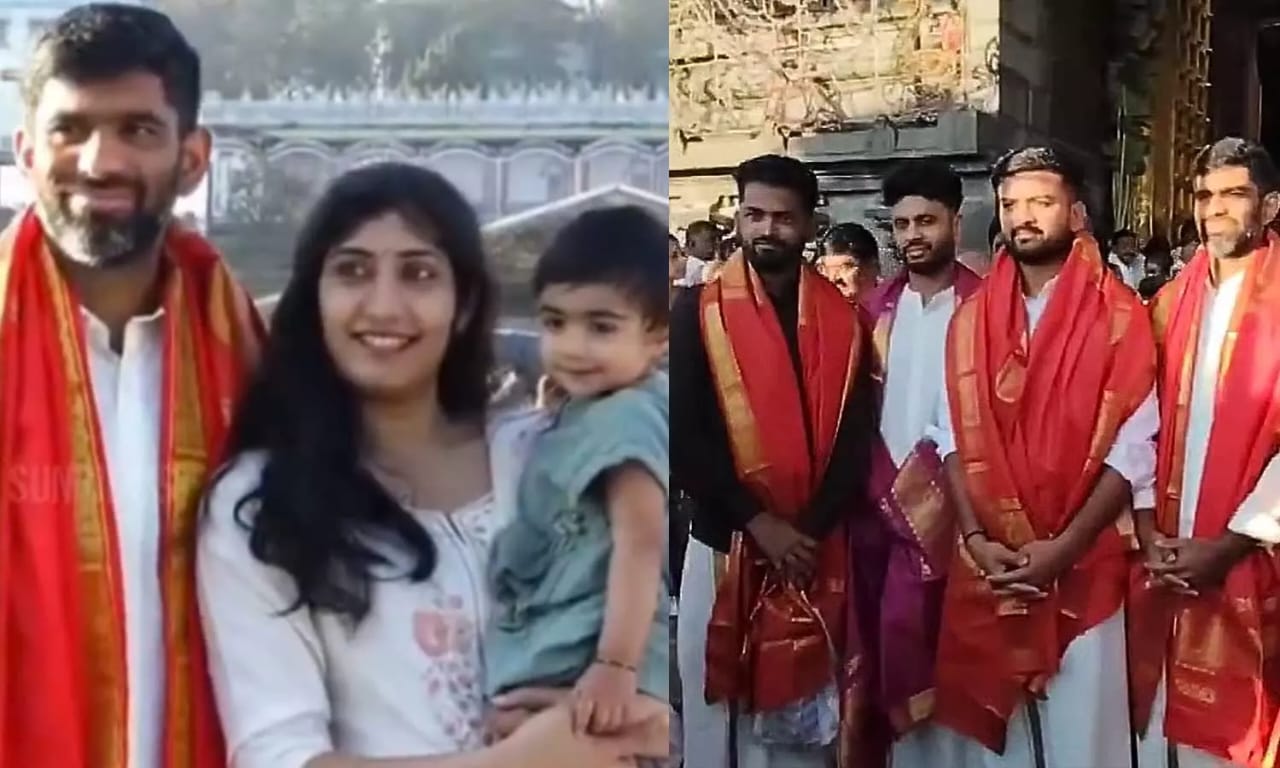 ஆஹா..! அமெரிக்க அணியில் அசத்தும் இந்திய வம்சாவளி வீரர்கள்… புகழ்பெற்ற திருப்பதி கோவிலில் மனம் உருகி வழிபட்ட வெளிநாட்டு வீரர்கள்… வீடியோ வைரல்..!!!