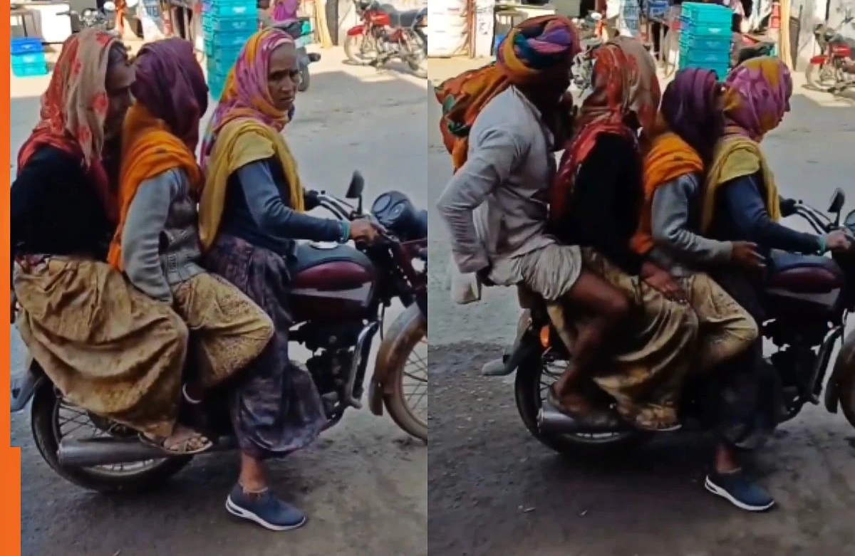 “வயசானா கூட கெத்து கொஞ்சம் கூட குறையல!”… கிராமத்து சாலையில் பைக்கை ஓட்டிய பாட்டி.. வைரலாகும் ட்ரிபிள்ஸ் வீடியோ..!!!