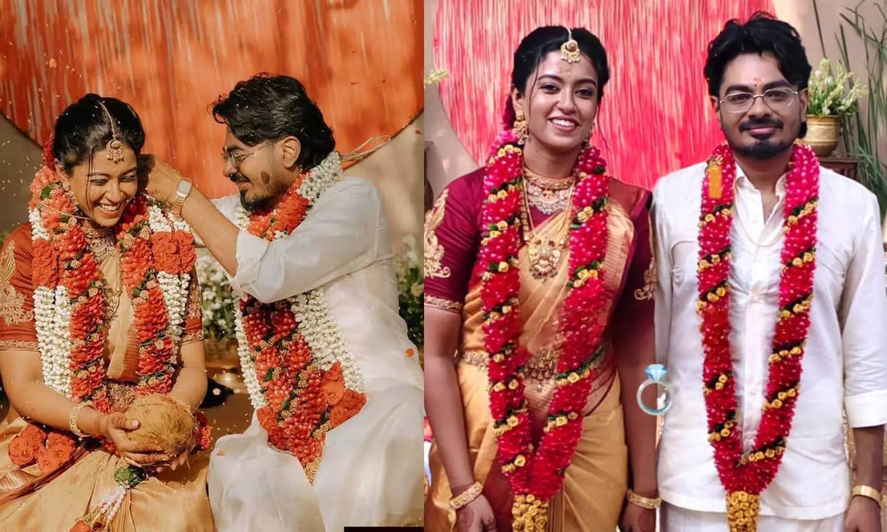 பிரபல தமிழ் நடிகைக்கு டும் டும் டும்… பிரபல இசையமைப்பாளரை கரம்பிடித்த பாரதிகண்ணம்மா சீரியல் நடிகை… குவியும் வாழ்த்து..! ‌