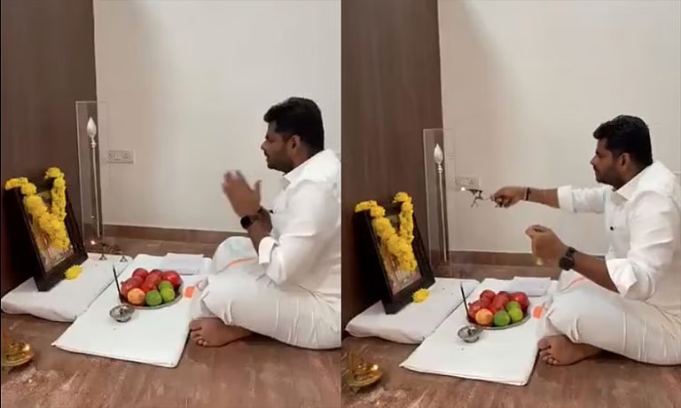 ஆஹா..! கந்த சஷ்டி கவசத்தை மனமுருகி பாடி முருகனை வழிபட்ட பாஜக அண்ணாமலை… வைரலாகும் வீடியோ..!!!