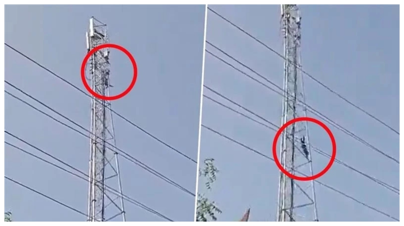 பகீர்: டவர் மேல ஏறி நின்னு என்ன கேட்டார் தெரியுமா?… வீடியோவில் சிக்கிய கடைசி நொடிகள்… பதறவைக்கும் காட்சி…!!!