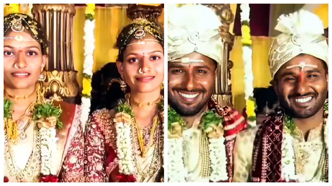 ஒரே மேடையில் நான்கு பேர், குழம்பிப்போன உறவினர்கள்… இணையத்தைக் கலக்கும் தெலுங்கானா திருமண வீடியோ…!!!
