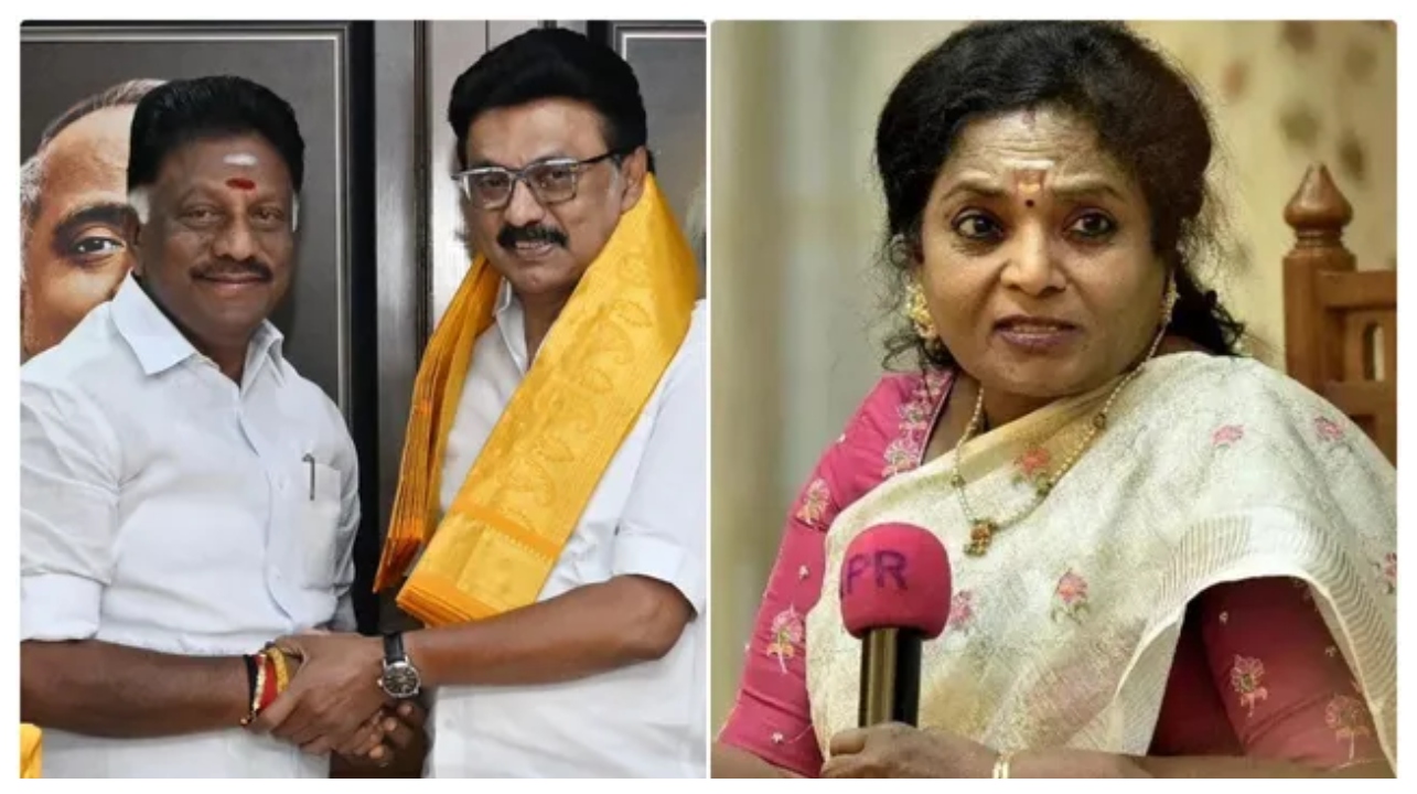ஜெயலலிதா எதிர்த்த கட்சிக்கே சென்ற ஓபிஎஸ்… “தமிழக மக்கள் மன்னிக்க மாட்டார்கள்” – அனல் பறக்கும் தமிழிசை பேச்சு…!!!