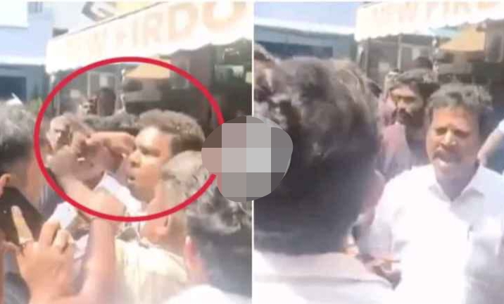 “நடு ரோட்டில் வெடித்த சண்டை”… திமுக-தவெக தொண்டர்களிடையே உச்சகட்ட மோதல்… பட்டப் பகலிலேயே கைகலப்பு.. பரபரப்பு சம்பவம்…!!!!