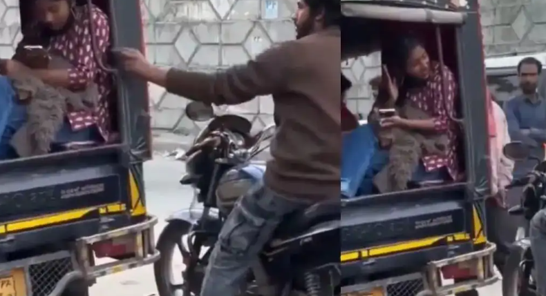 “பட்டப்பகலில்  துணிச்சலைப் பாருங்கள்.!” ஆட்டோவில் இருந்த பெண்ணை வம்பிழுத்த நபர்; வீடியோ எடுத்து வைரலாக்கிய வழிப்போக்கர்..!!