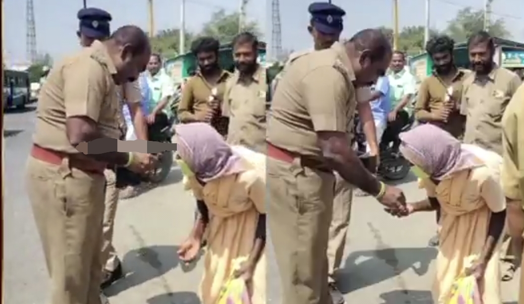 “பாட்டி…. வீட்டுக்கு பத்திரமா போங்க” மூதாட்டிக்கு டிஎஸ்பி செஞ்ச அந்த உதவி…. காக்கி சட்டைக்குள் ஒளிந்திருந்த மனிதாபிமானம்….!!