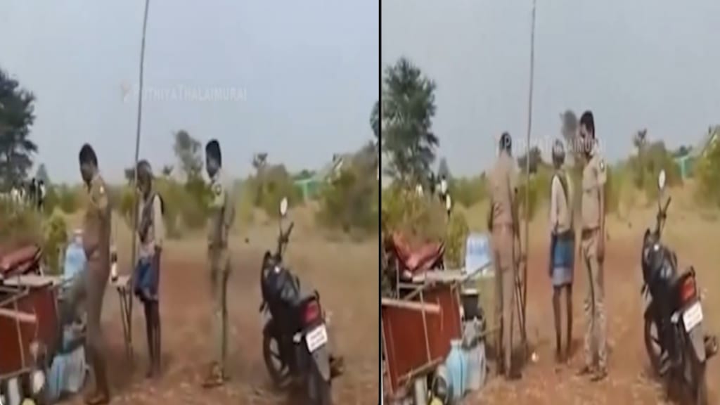 “ஜல்லிக்கட்டில் காவலரின் அட்டகாசம்!”: முதியவரின் கடையை எட்டி உதைத்த போலீஸ் – வீடியோ வைரலான நிலையில்  காவலருக்குக் கிடைத்த உடனடி தண்டனை..!!!