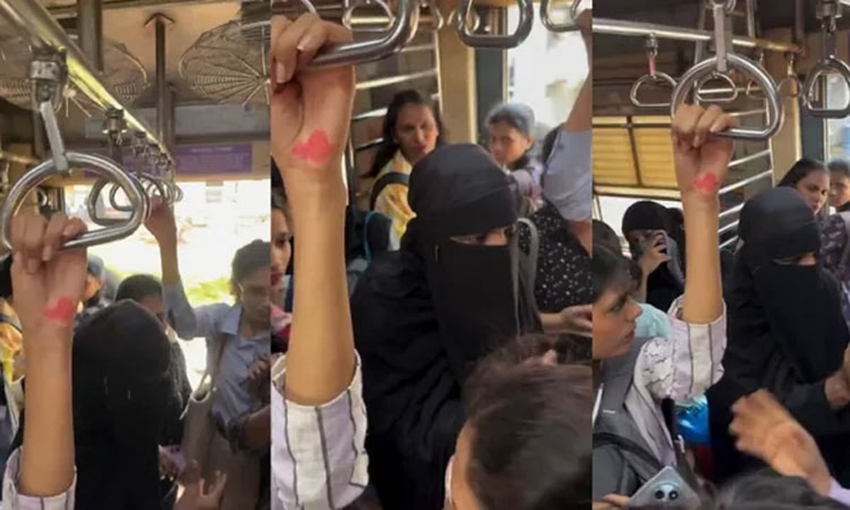 இவ்வளவு துணிச்சலா?… ரயிலில் பெண்கள் பெட்டியில் பர்தா அணிந்து சென்ற ஆண்… அநாகரீகமாக நடந்துக்கொண்டதால் பெண்கள் ஆத்திரம்… வீடியோ வெளியாகி பரபரப்பு..!!!