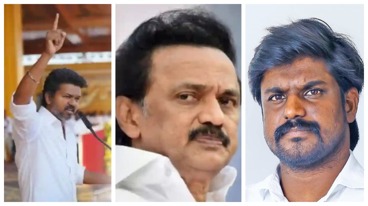 விஜயை காப்பாற்றியதே திமுக அரசுதான்..! “அவரின் ஆணவமும் தலைகணமும் மிக ஆபத்தானது”… நாதக இடும்பாவனம் கார்த்திக் விளாசல்..!!!