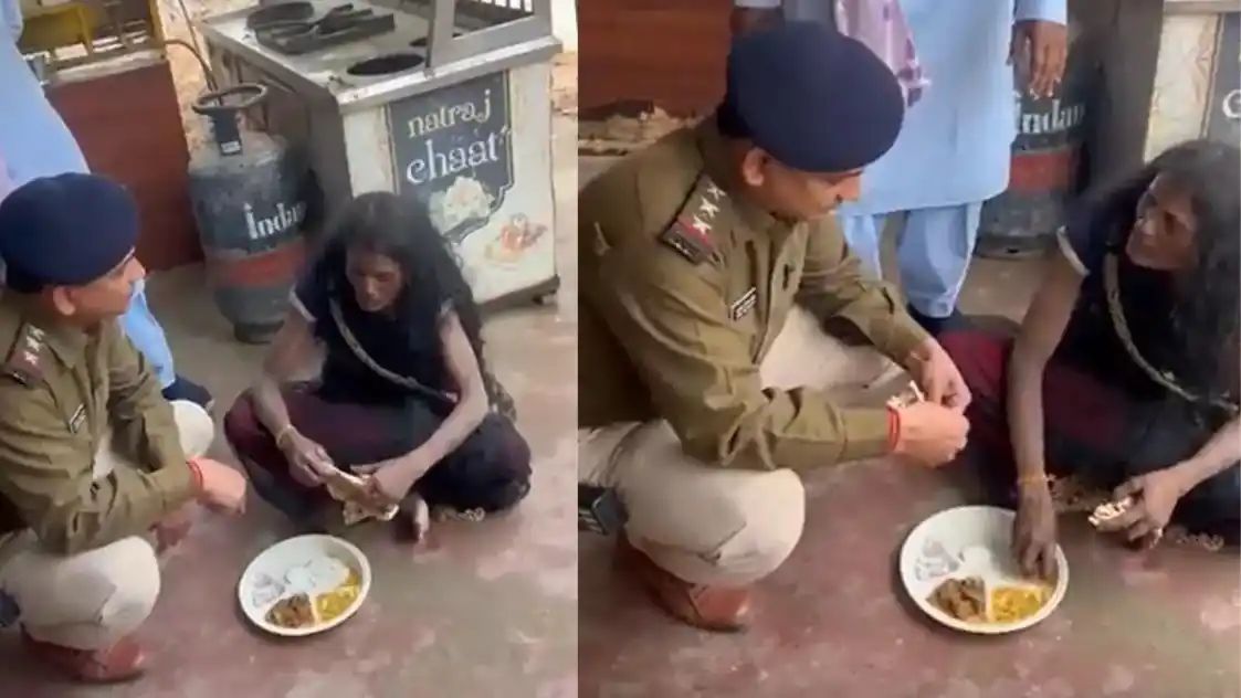 “உன் தம்பியை அடிப்பியா?” ஒரு வாய் சோறுக்காக அடிக்க வந்த பெண்.. தரையில் அமர்ந்து சிரித்துக்கொண்டே பெண்ணுடன் சாப்பிட்ட போலீஸ்.. வைரல் வீடியோ..!!