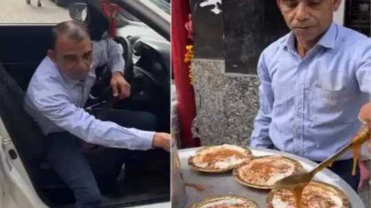 “BMW கார்ல வந்து தயிர் வடை விக்கிறாருப்பா” ₹2-ல தொடங்கி இப்ப கோடீஸ்வரர்…. வைரலாகும் வீடியோ….!!