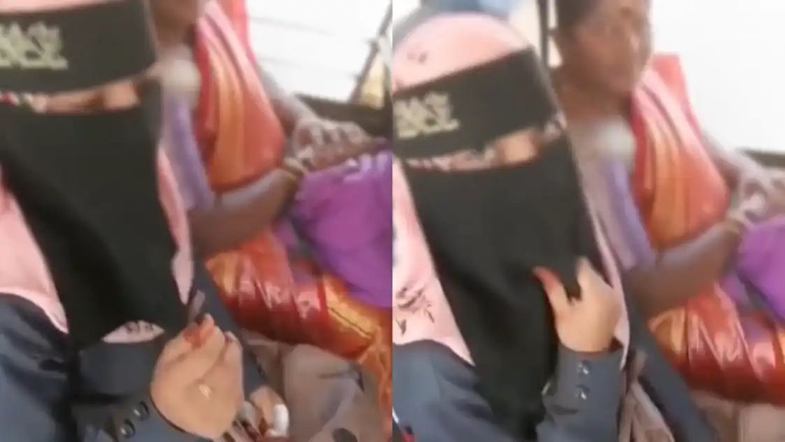 “புர்கா போட்டுட்டு இந்து பேர்ல ஆதார் கார்டா?” இலவசமா பஸ்ல போக இப்படி ஒரு தில்லாலங்கடியா….? வைரலாகும் வீடியோ….!!