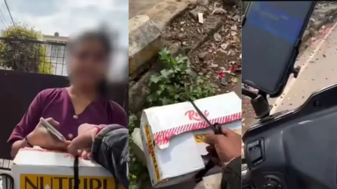 பார்சலில் வந்த குப்பைகள்…. வழியிலேயே வீசச் சொன்ன வாடிக்கையாளர்…  இணையத்தில் குவியும் கண்டனங்கள்… வைரல் வீடியோ…!!!