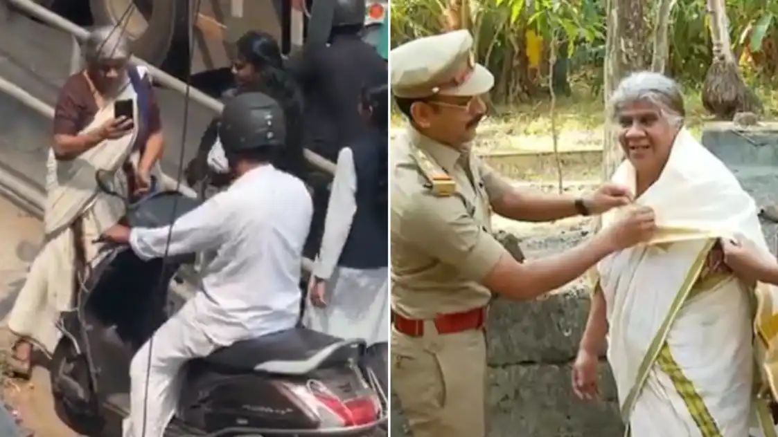 சிங்கப் பெண்ணே…! போக்குவரத்து விதியை மீறியவருக்கு பாடம் புகட்டிய 73 வயது மூதாட்டி… அரசு செய்த உயரிய கௌரவம்… வைரல் வீடியோ…!!!