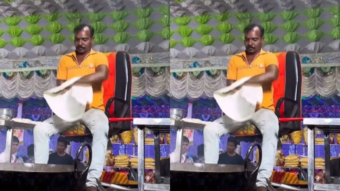 ஒரே அசிங்கமா பேச்சு குமாரு?… இவ்வளவு பெரிய சோலே பட்டூராவா?… வாடிக்கையாளரை கவர நினைத்த இளைஞர்… ஆனா வாணலியில் நுழையல… வைரல் வீடியோ…!!!
