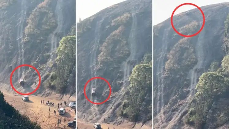 அறிவியலுக்கே சவால் விட்ட நபர்…! “ஸ்பைடர் மேன் ஆக மாறிய கார்”… காரை ஓட்டல பறக்க விடுறாரு… மலைமேல் சீறிப்பாய்ந்த சம்பவம்… வீடியோவை பார்த்தா மெர்சல் ஆயிடுவீங்க…!!!