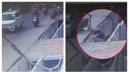 “ஓவர்டெக் பண்றேன்னு சாக்கடைக்குள்ள விழுந்துட்டாரு” நிமிஷத்துல நடந்த விபரீதம்…. வைரலாகும் வீடியோ….!!