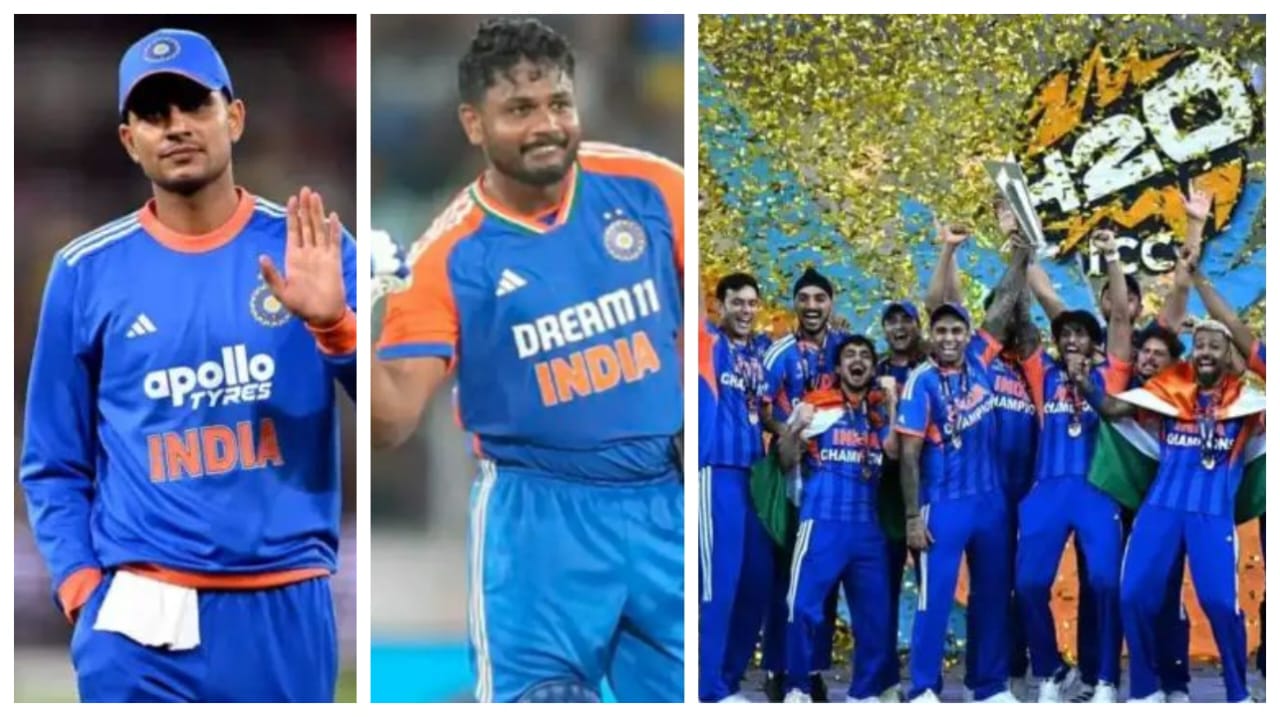 சர்ச்சையில் சிக்கிய கில்..! சஞ்சு சாம்சனை மட்டும்  நீக்கினாரா… உலகக் கோப்பை வாழ்த்து போட்டோவால் வெடித்த பிரச்சனை… ஆனால் உண்மை இதுதான்..!!!