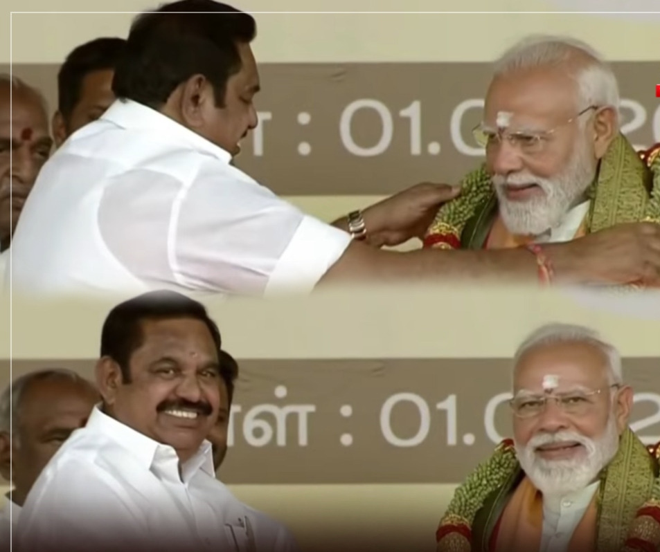 “மதுரையில் அதிரடி காட்டிய மோடி!”.. மாலை அணிவித்து மெகா வரவேற்பு கொடுத்த எடப்பாடி… உற்சாக வெள்ளத்தில் தொண்டர்கள்…!!