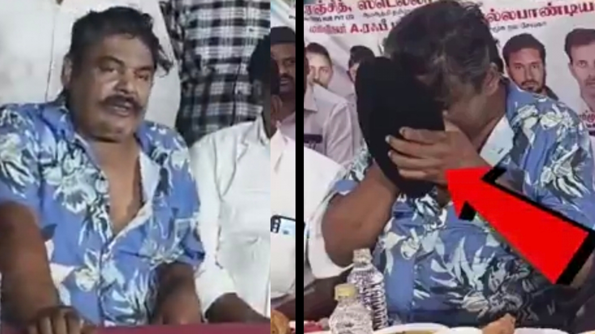 “யாருக்கும் தெரியாதுன்னு நினைச்சார்…. ஆனா கேமரால சிக்கிட்டார்” மன்சூர் அலிகான் செய்த ரகசிய காரியம்…. வைரலாகும் வீடியோ….!!