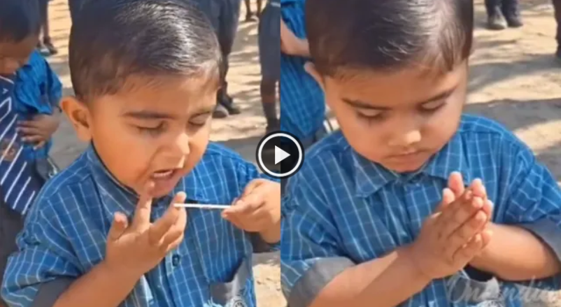 “யாருக்கும் தெரியாதுன்னு நினைச்சியா தம்பி?” – பிரார்த்தனை நேரத்தில் சாக்லேட் சாப்பிட்ட சிறுவன்.. இருந்து வைரலாகும் ‘குறும்பு’ வீடியோ..!!