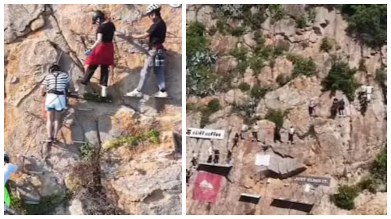 உயிருக்கு கியாரண்டி இல்ல..! ஆனா காஃபி செம டேஸ்ட்.. ஒரு கப் காஃபி விலை ரூ.4700… அந்தரத்தில் தொங்கியபடி ஒரு கடை… நெஞ்சை பதற வைக்கும் வீடியோ..!!!!