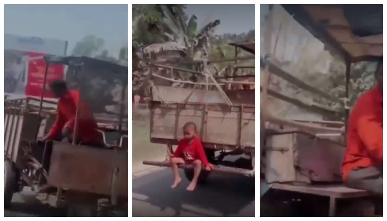 அன்பின் வலி.. “அப்பா கஷ்டப்படக்கூடாது..” யாரும் பார்க்காதபோது வண்டி பின்னாடி ஏறிய சிறுவன்.. அந்தத் தந்தை பார்த்த ‘அந்த’ காட்சி‌‌.. நெஞ்சை உருக்கும் வீடியோ..!!