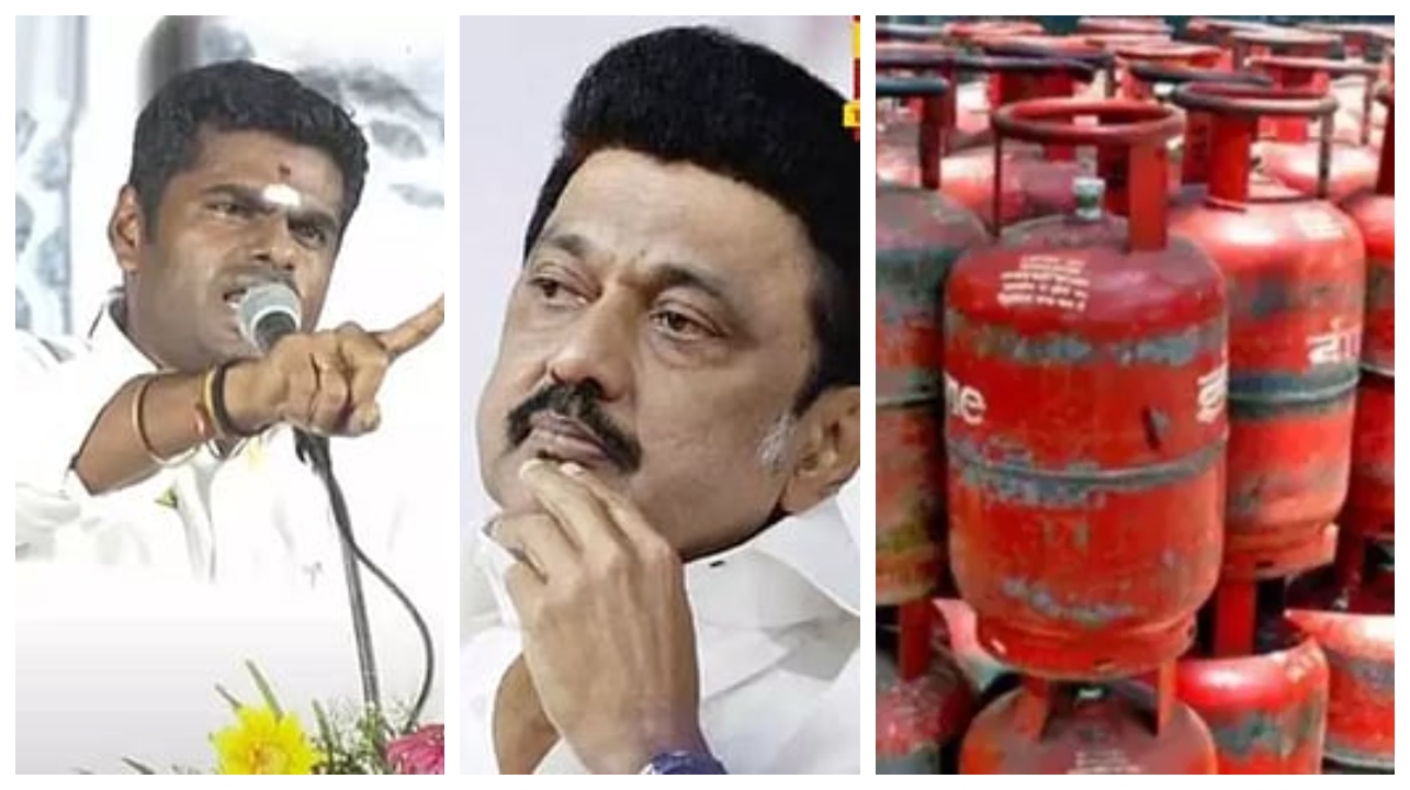 திடீரென உயர்ந்த சிலிண்டர் விலை..! “ஃபர்ஸ்ட் நீங்க சொன்ன 100 ரூபாயை கொடுங்க”… அண்ணாமலையின் அதிரடி கோரிக்கை… திமுக மீது பாய்ச்சல்..!!!