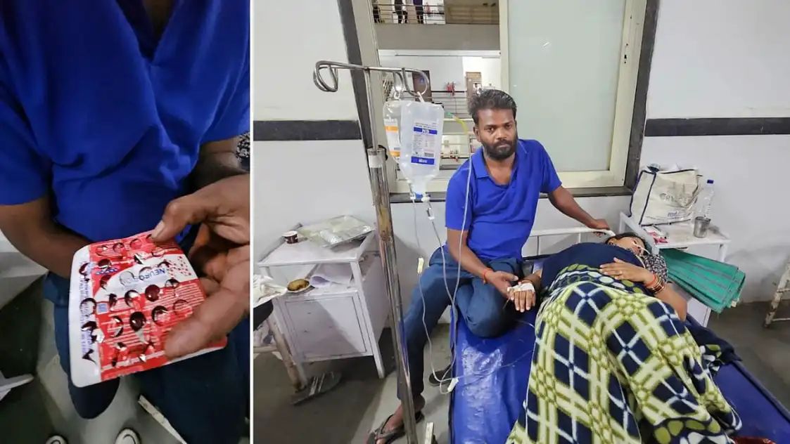 “கணவர் போன் எடுக்கல” விஷம் இல்லன்னு 25 சத்து மாத்திரைகளை விழுங்கிய மனைவி…. ஹோலி பண்டிகையில் ரணகளம்….!!