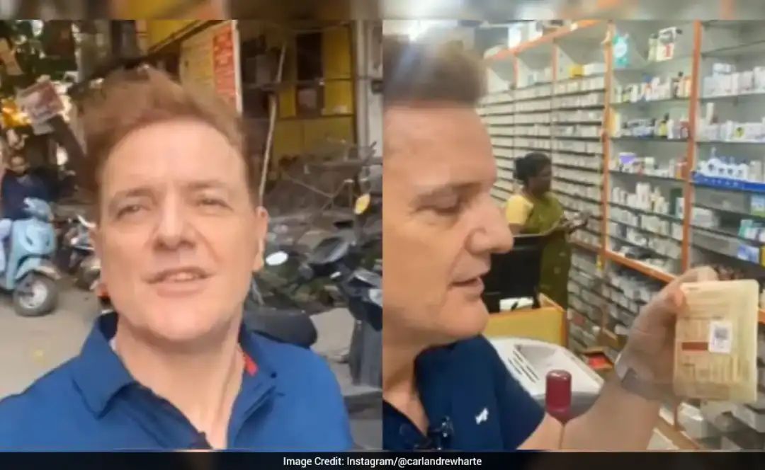 இந்தியாவில் மலிவான விலையில் கிடைக்கும் மருந்துகள்… மிரண்டு போன வெளிநாட்டு நபர்… ஆஸ்திரேலியர் வெளியிட்ட ரகசியத் தகவல்.. வைரல் வீடியோ..!!