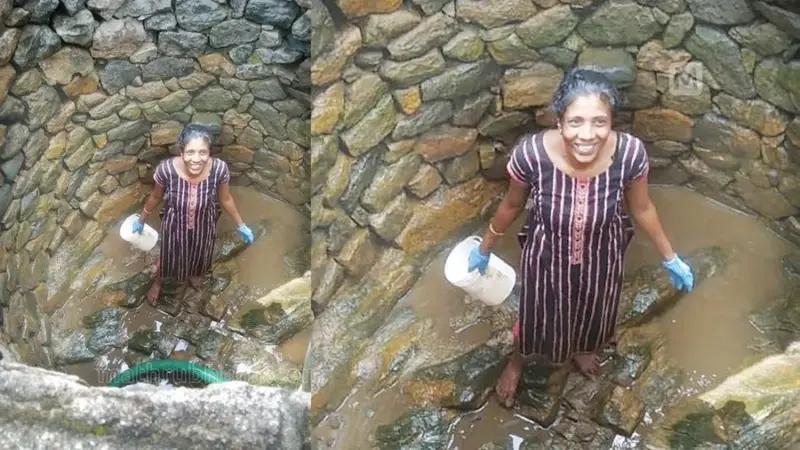 பிரிட்டிஷ் காலத்துல கட்டுன கிணறு..! ஆண்களே பயந்து பின் வாங்கிட்டாங்க.. துணிச்சலாக உள்ளே இறங்கிய பெண்… குடிநீருக்காக செய்த தியாகம்..!!