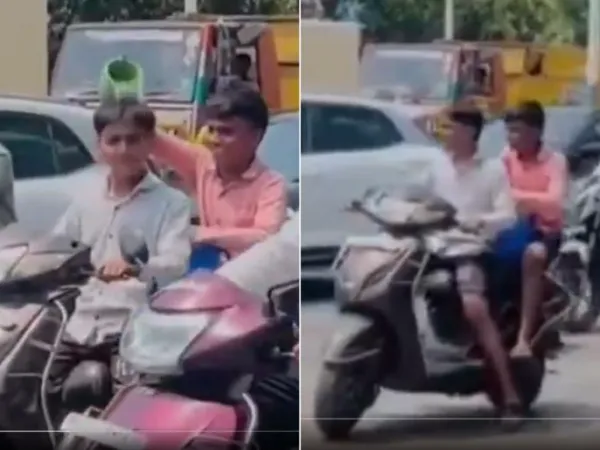 “வைரலாக இப்படியா செய்வது?”… நடுரோட்டில் குளித்தபடி பைக் பயணம்.. வைரலாகும் கொந்தளிப்பான வீடியோ..!!