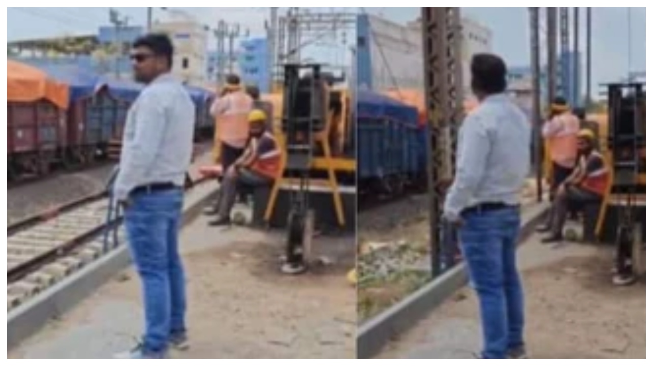 அடேங்கப்பா… “ரயில் நகர்வதை பார்த்திருக்கிறோம், ஆனால் பிளாட்பாரமே நகர்வது இதுவே முதல்முறை”… அலறி அடித்து ஓடிய பயணிகள் – வைரலாகும் வீடியோ..!!