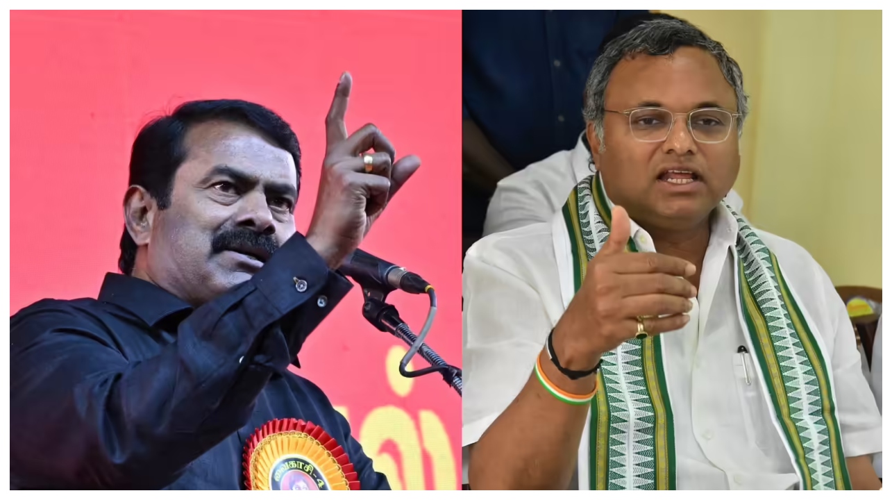 கார்த்தி சிதம்பரம் சொன்ன ஒரு வார்த்தை… லைவ் பேட்டியிலேயே இப்படியா?… சீமான் – கார்த்தி சிதம்பரம் மோதலின் உச்சகட்டம்..!!